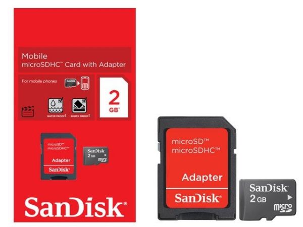 Cartão de memória sandisk 2GB